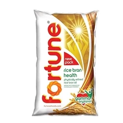 Fortune Rice Bran Health Oil, Cooking Oil for Healthier Heart, 1L Pouch